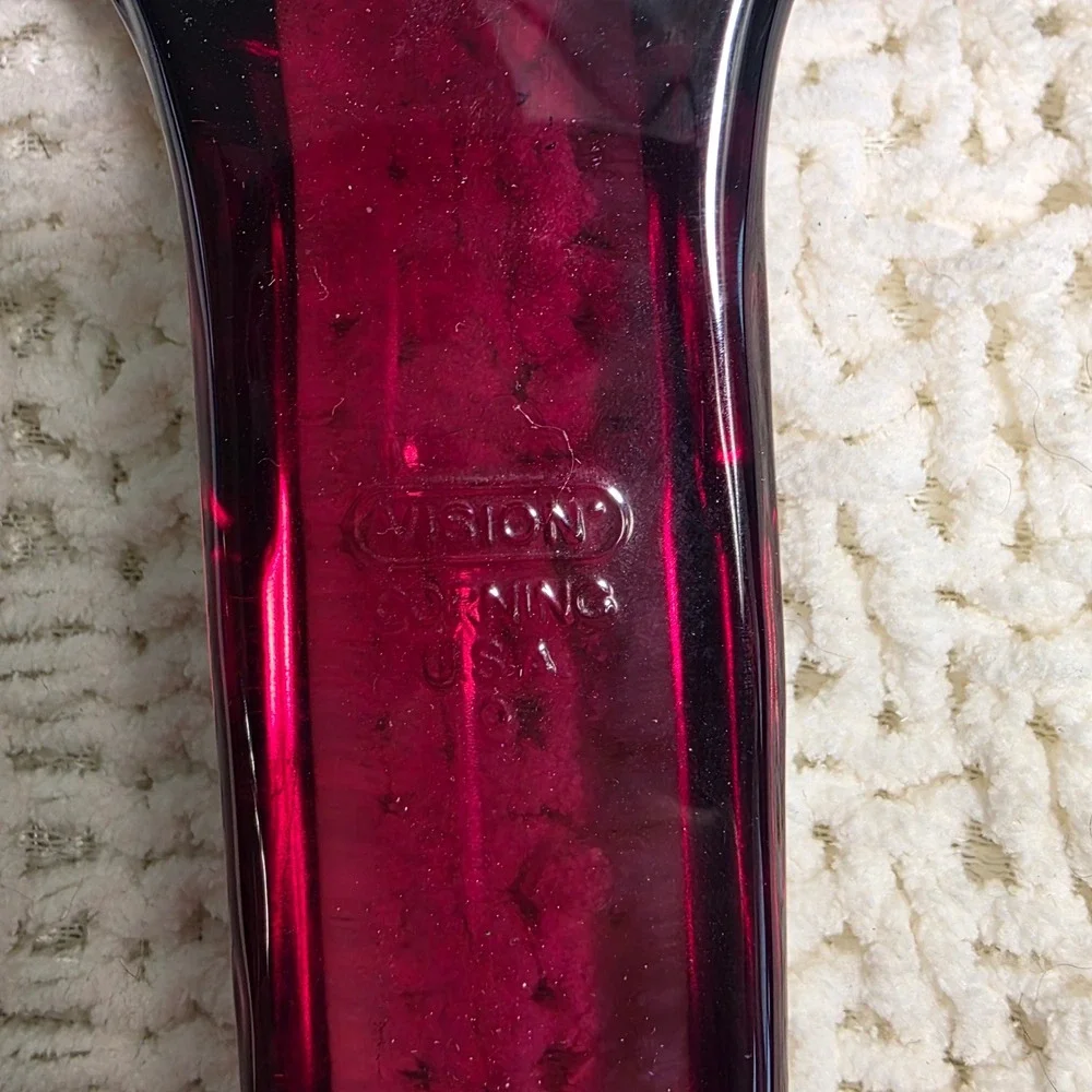 Visions Corning Skillet Cranberry Glass‎ Non-Stick Frying Pan USA 10 Inch Good